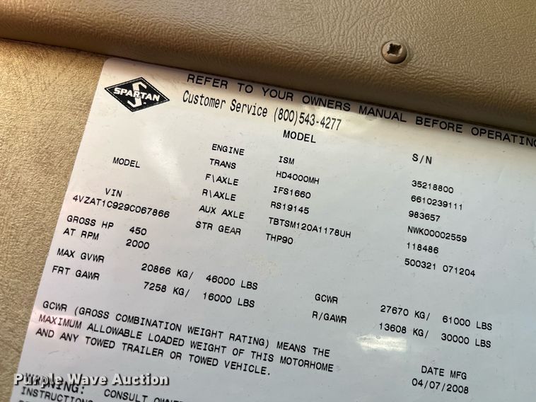 image for item DQ2261 2009 Newmar Mountain Aire  RV