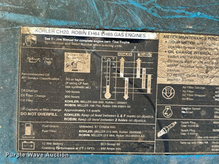 image for item GG9862 Miller Trailblazer 302  welder/generator