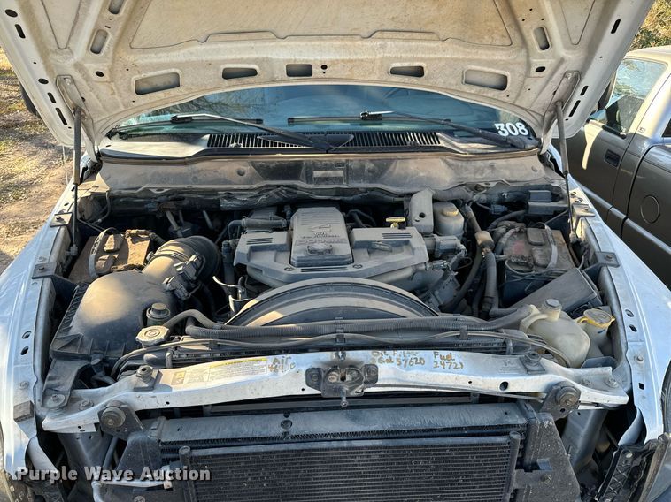 image for item GG9869 2008 Dodge Ram 3500 HD  Quad Cab flatbed pickup truck