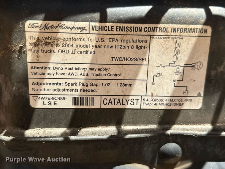 image for item GG9914 2004 Ford F150  SuperCab pickup truck