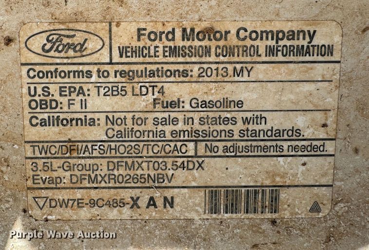 image for item GQ9228 2013 Ford F150 XLT SuperCrew pickup truck