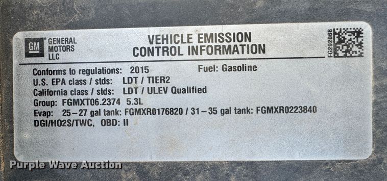 image for item GQ9229 2015 GMC Sierra 1500 SLT Crew Cab pickup truck