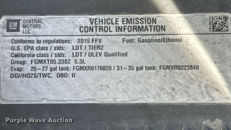 image for item IU9100 2015 Chevrolet Tahoe  SUV