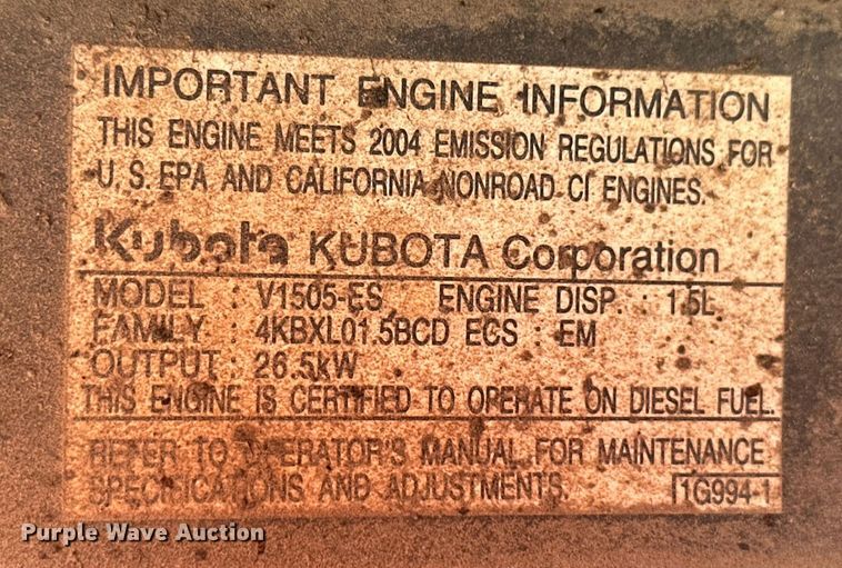 image for item IU9122 Kubota B7800  tractor