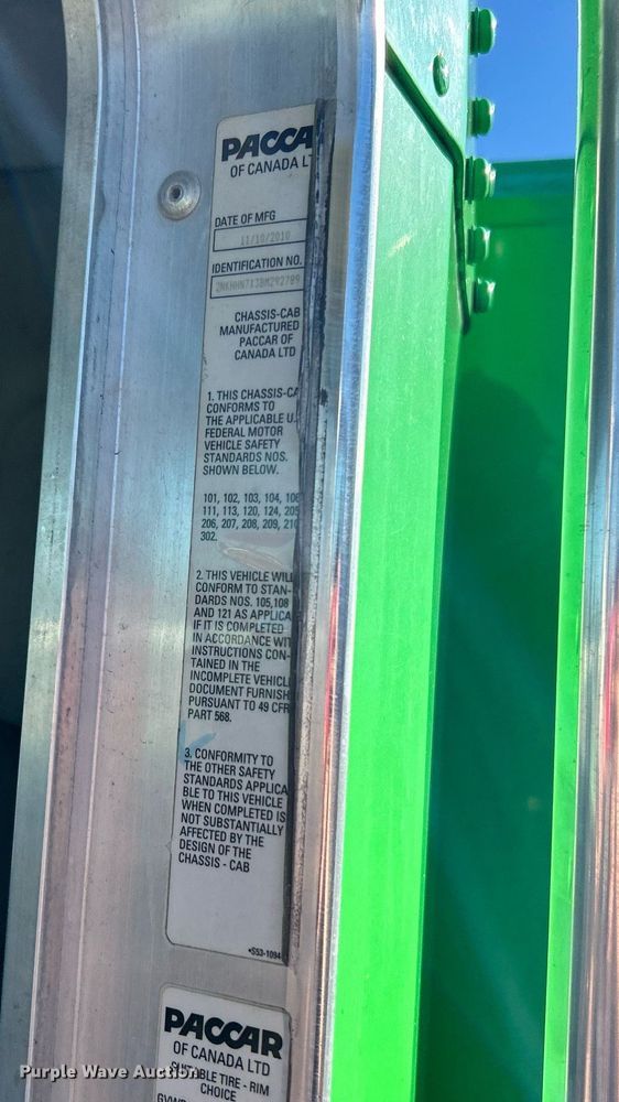 image for item KH9537 2011 Kenworth T370  delivery truck