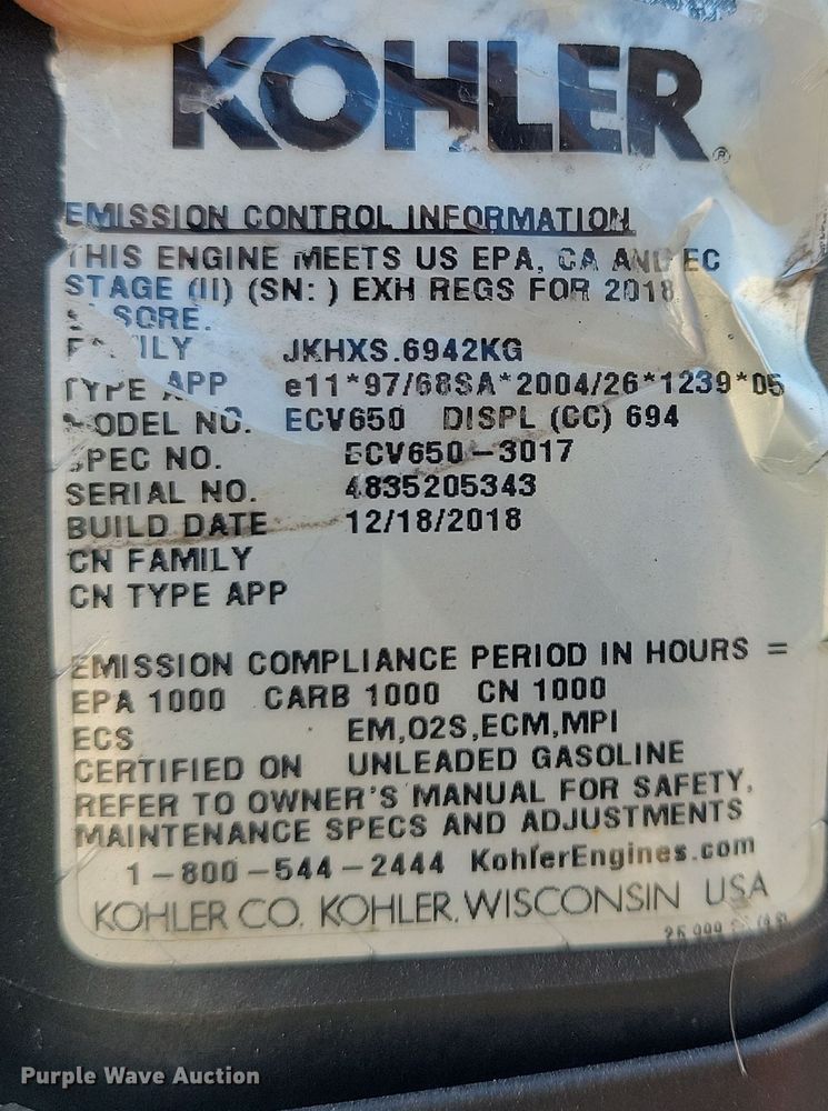 image for item LC9283 2019 Exmark Turf Tracer X-Series  ZTR lawn mower