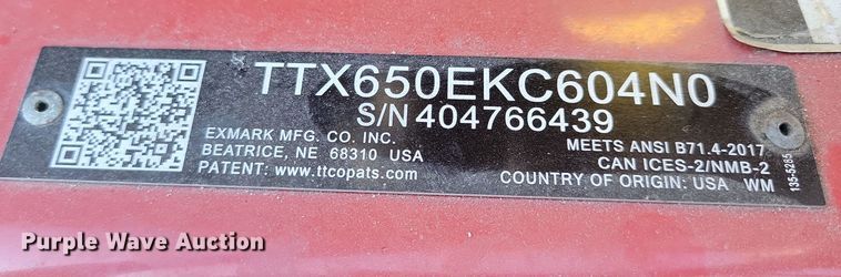 image for item LC9283 2019 Exmark Turf Tracer X-Series  ZTR lawn mower