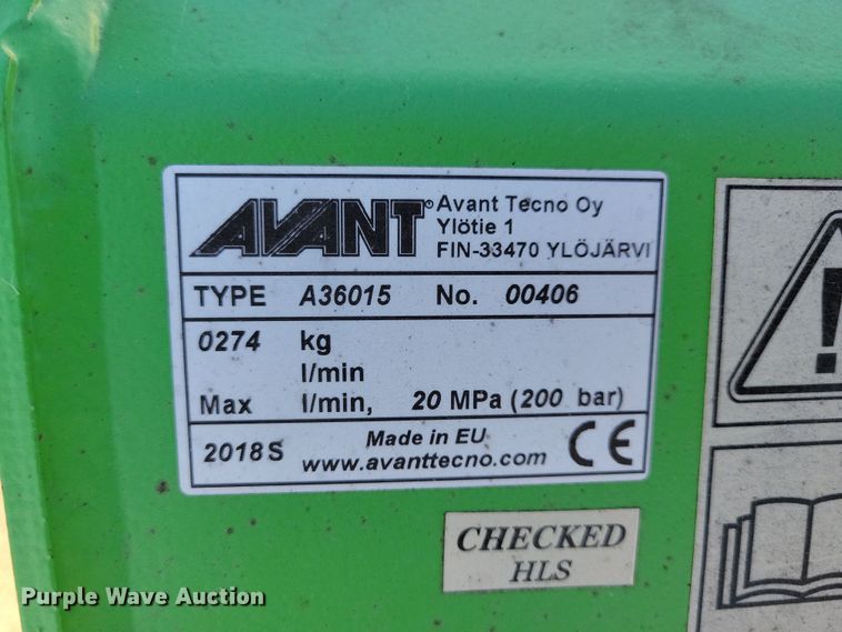 image for item LC9296 2018 Avant 1500  flail mower