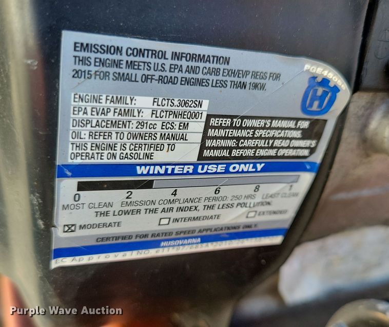 image for item LC9299 2015 Husqvarna ST230P  snow blower