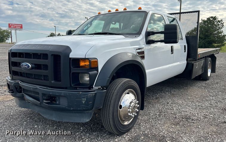 image for item LV9047 2008 Ford F450 Super Duty  Crew Cab flatbed truck