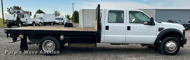 image for item LV9047 2008 Ford F450 Super Duty  Crew Cab flatbed truck
