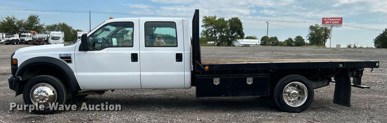 image for item LV9047 2008 Ford F450 Super Duty  Crew Cab flatbed truck