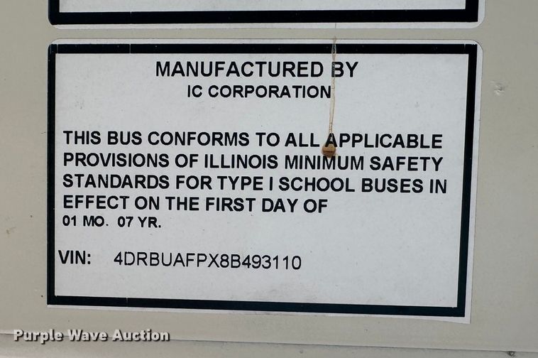 image for item LV9055 2008 International CE200  school bus