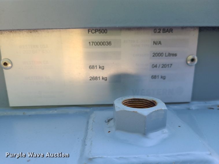 image for item MG9735 2017 Western Global Fuel Cube FCP500  tank