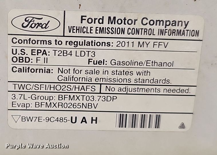 image for item MH9516 2011 Ford F150  pickup truck