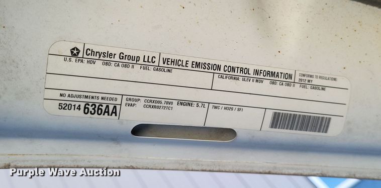 image for item MI9821 2012 Dodge Ram 2500 HD  pickup truck