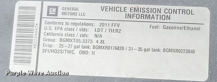 image for item MI9835 2011 Chevrolet Silverado 1500 LS  Ext. Cab pickup truck