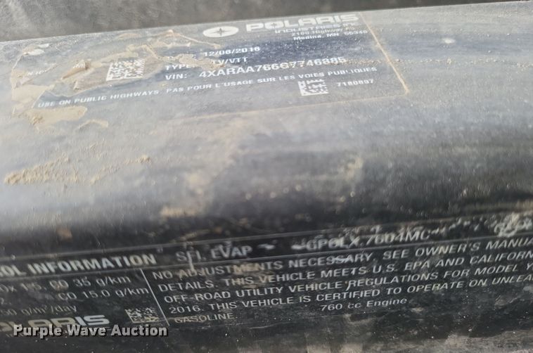 image for item MI9837 2016 Polaris  Ranger 6x6 utility vehicle