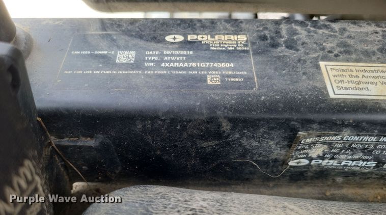 image for item MI9838 2016 Polaris Ranger 6x6  utility vehicle