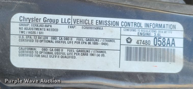 image for item MI9842 2014 Dodge Grand Caravan  van