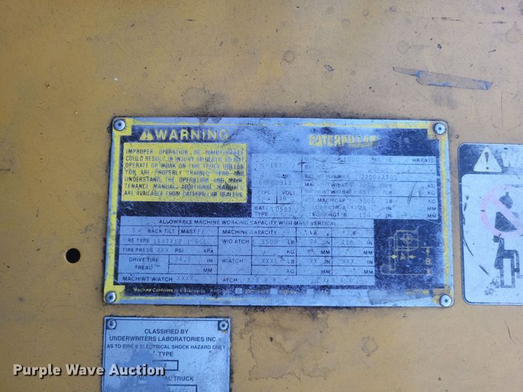 image for item MI9843 Caterpillar EP18T  forklift