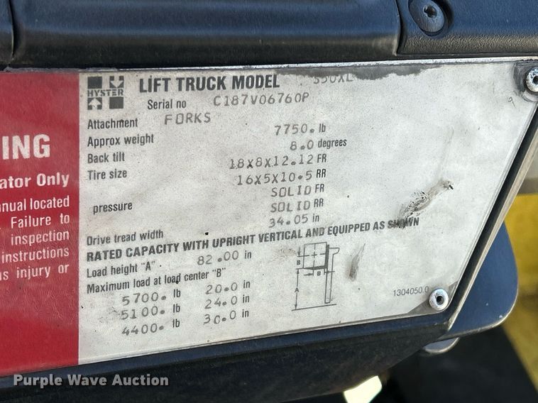 image for item MO9082 Hyster S50  forklift