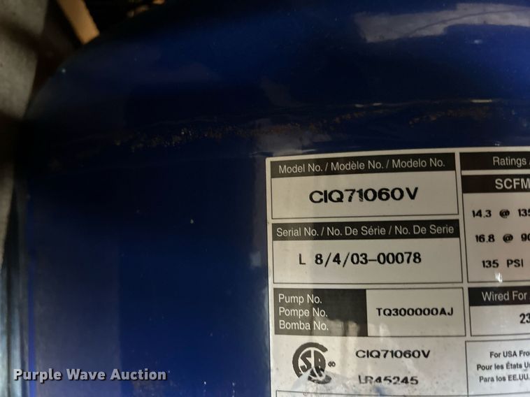 image for item MO9092 Campbell Hausfeld CIQ71060V  air compressor
