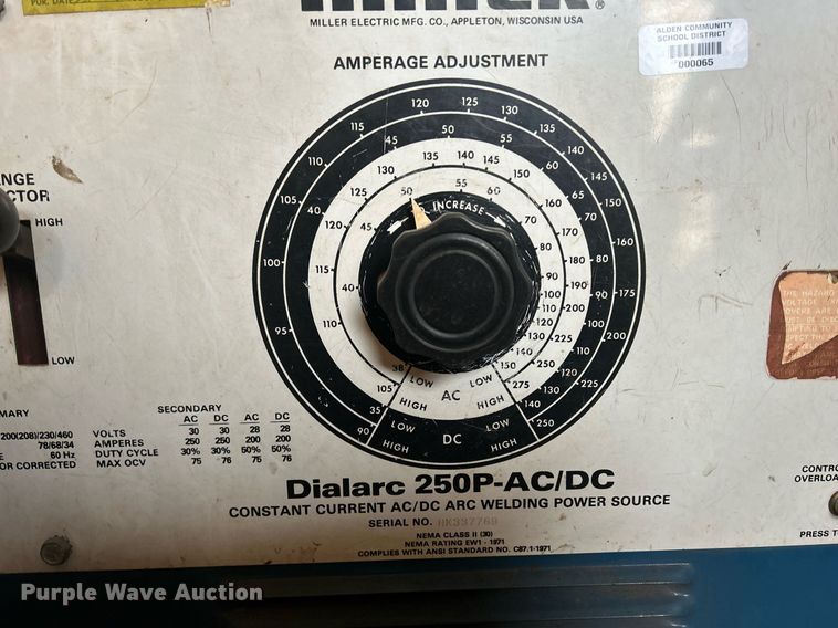 image for item MO9093 Miller Dialarc 250P-AC/DC  welder