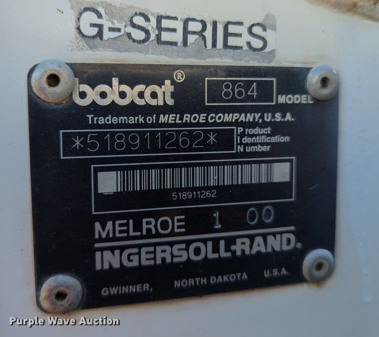 image for item MX9489 2000 Bobcat 864  tracked skid steer loader