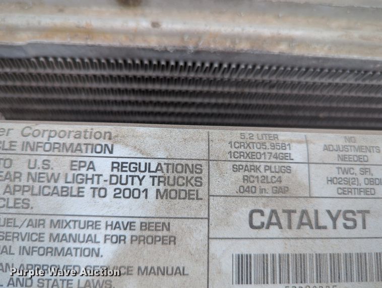 image for item MY9513 2001 Dodge Ram 1500  pickup truck