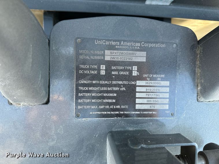 image for item NM9046 Barrett SPXT2W3G80BV  order picker