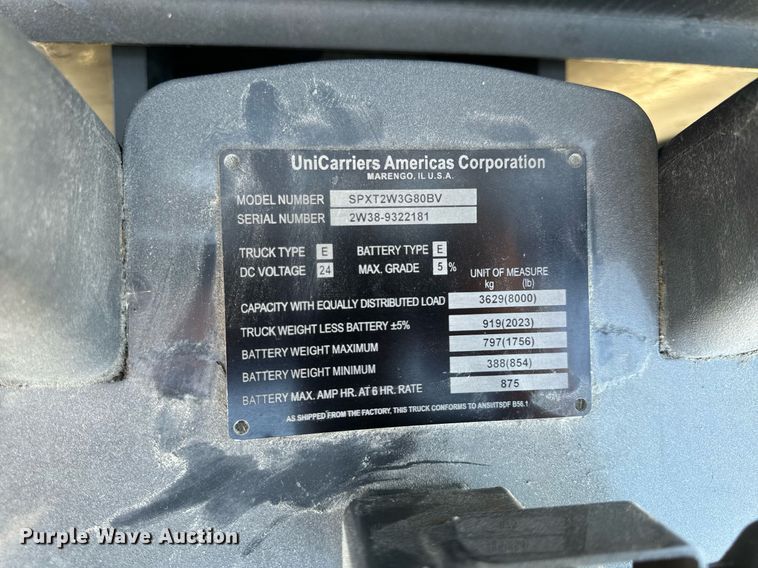 image for item NM9047 Barrett SPXT2W3G80BV  order picker