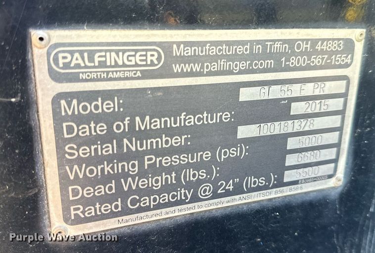 image for item NM9054 2015 Palfinger GT55EPR  forklift