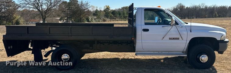 image for item NO9369 1998 Dodge Ram 3500  flatbed pickup truck