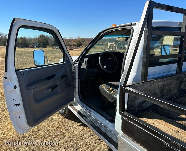 image for item NO9369 1998 Dodge Ram 3500  flatbed pickup truck