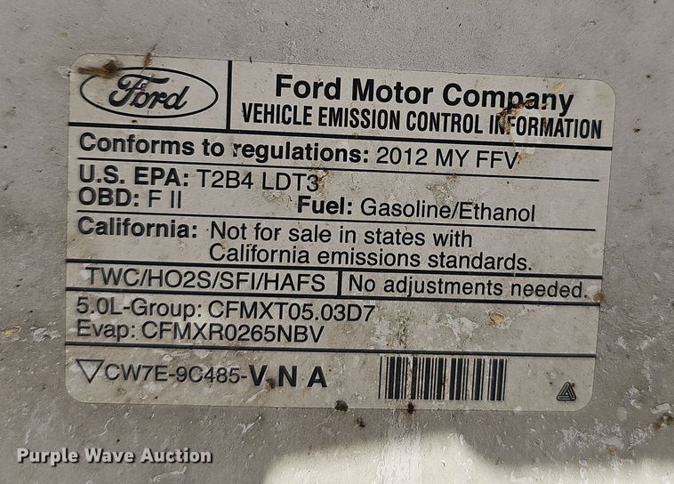 image for item NP9127 2012 Ford F150 XLT SuperCrew pickup truck