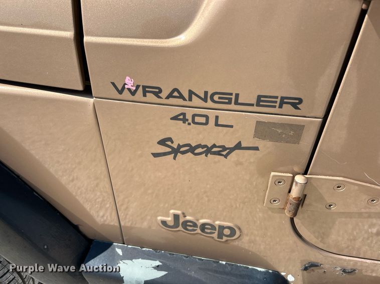 image for item NQ9878 1999 Jeep Wrangler Sport  SUV