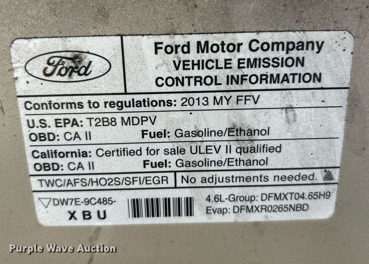 image for item NQ9968 2013 Ford E250 Super Duty  van