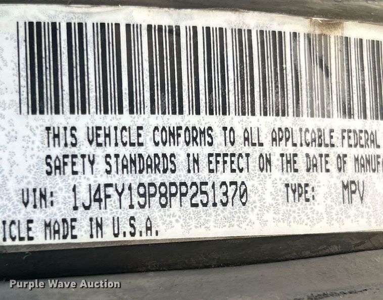 image for item NR9367 1993 Jeep Wrangler  SUV