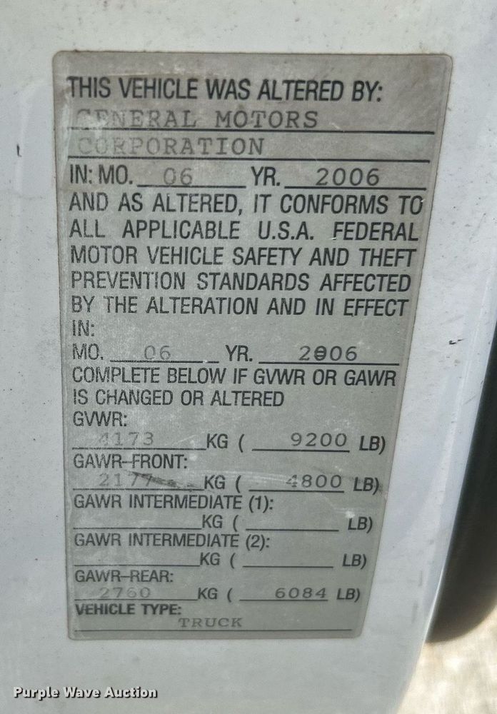 image for item NR9368 2006 Chevrolet Silverado 2500HD  Ext. Cab pickup truck