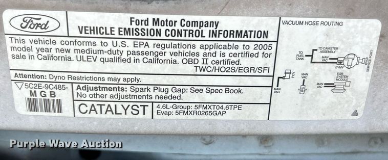 image for item NR9370 2005 Ford E250  van