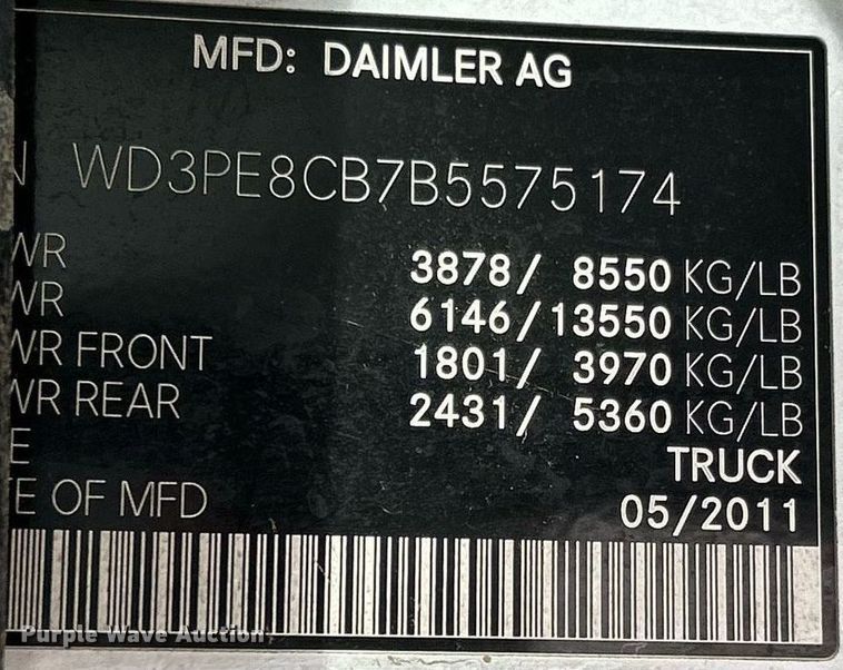 image for item NR9376 2011 Mercedes Benz Sprinter 2500  van