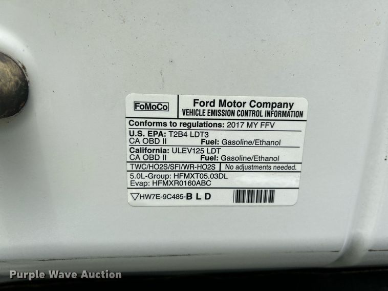 image for item NR9377 2017 Ford F150 XLT  SuperCab pickup truck