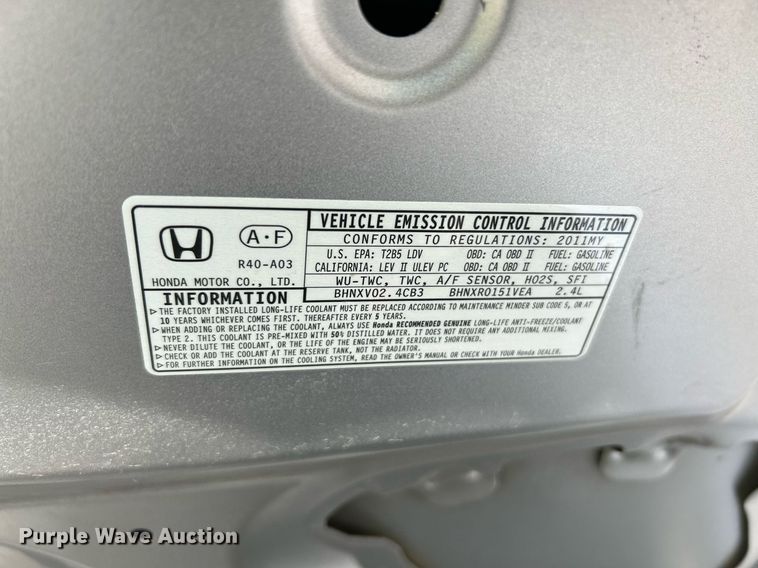 image for item NR9379 2011 Honda Accord