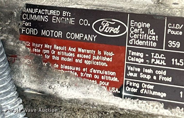 image for item NR9389 1995 Ford F800  flatbed truck