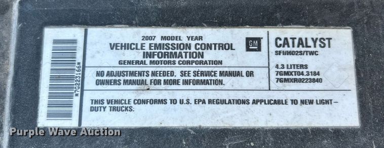 image for item NR9391 2007 Chevrolet Silverado 1500  pickup truck