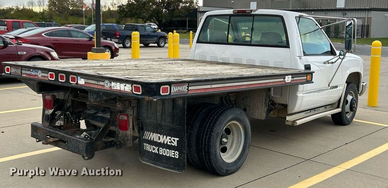 image for item NR9402 1999 Chevrolet 3500  dump flatbed pickup truck