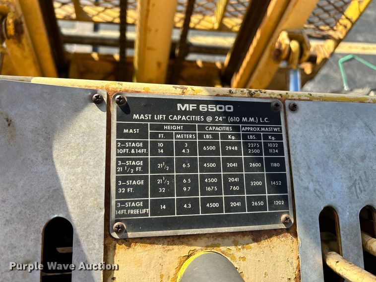 image for item NR9403 1978 Massey Ferguson MF 6500  forklift