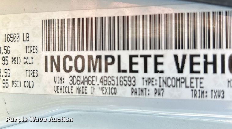 image for item NR9434 2011 Dodge Ram 4500HD  utility / service truck