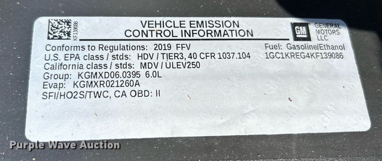 image for item NR9457 2019 Chevrolet Silverado 2500HD  Crew Cab pickup truck